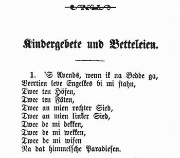 Kinderreime und Betteleien