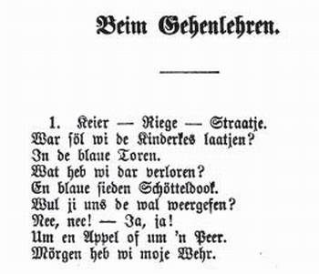 Reime und Gedichte �ber Gehenlernen und Sch�feln