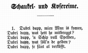 Schaukelreime Kosereime