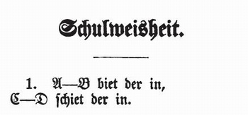 Gedichte auf Plattdeutsch �ber Schule und Schulweisheit