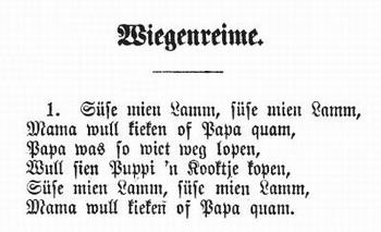 Kinderreime und Kinderverse